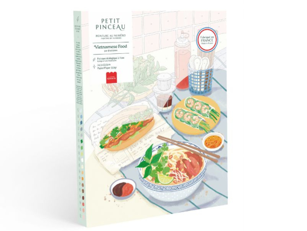 Coffret peinture sur la cuisine Vietnamese