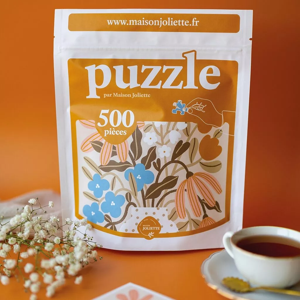 Puzzle 500 pièces Myosotis et Capucine
