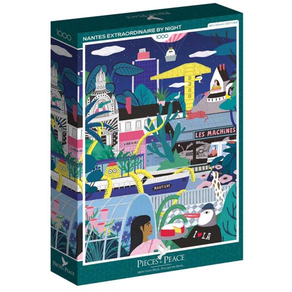 puzzle 1000 pièces Nantes extraordinaire de nuit