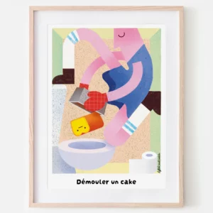 Affiche A3 démouler un cake