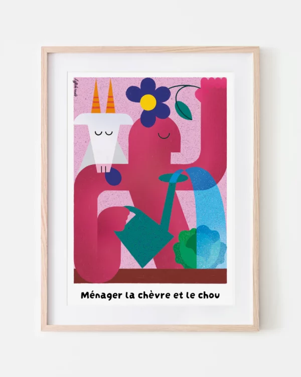 Affiche A3 Ménager la chèvre et le chou