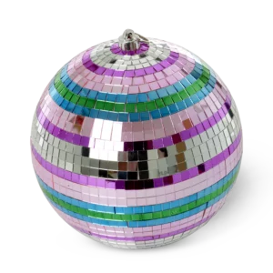Boule disco - rayures funky - grand modèle