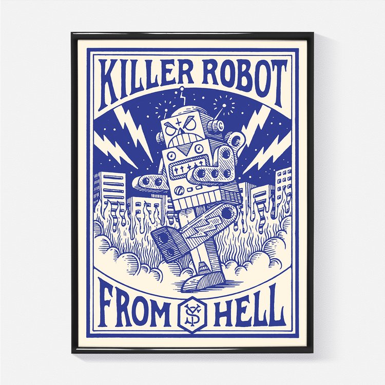 affiche-killer-robot-30x40-cm-yeaaah-studio