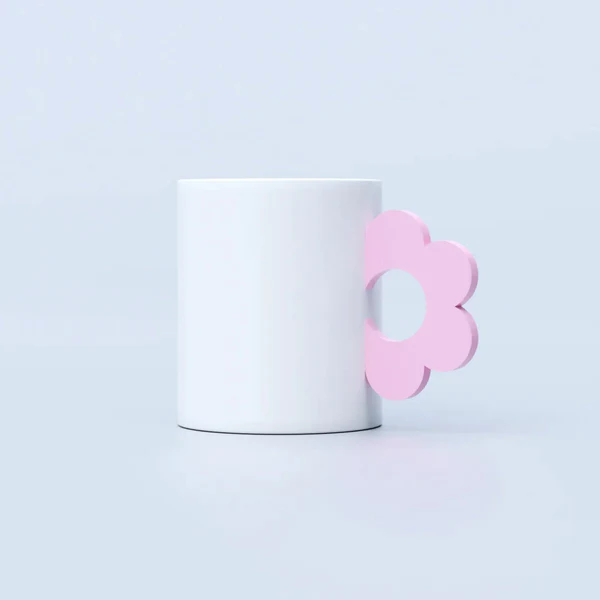 Mug pink flower