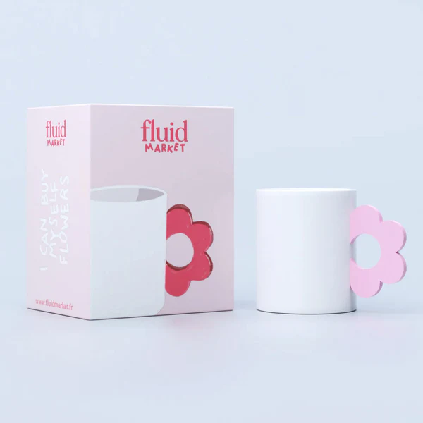 Mug pink flower – Image 2