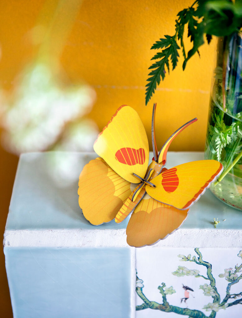 papillon-jaune-en-3d-studio-roof