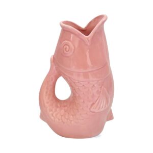 Vase Pichet Poisson céramique rose