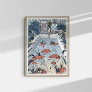 Affiche "l'heure du bain" 30x40cm