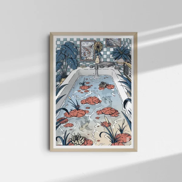 Affiche "l'heure du bain" 30x40cm