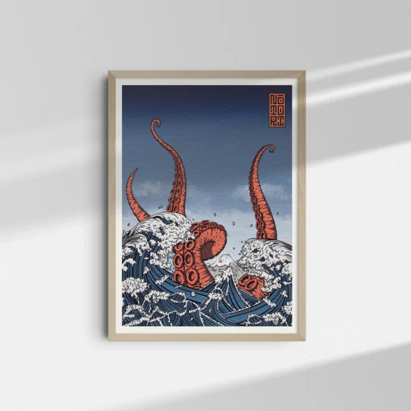 Affiche "la colère d'Akkorokamui" 30x40cm – Image 2