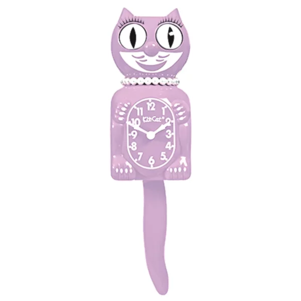 Horloge kit cat klock lila satin