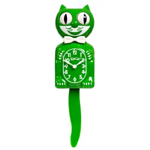 Horloge kit cat clock verte