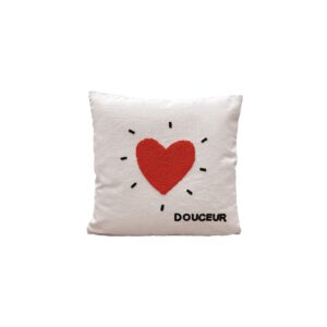 Coussin décoratif coeur "douceur"