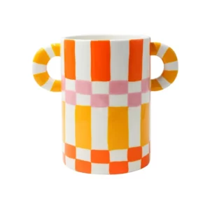 Vase Ricardo squares stripes