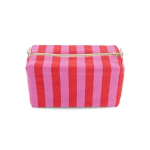 Trousse de toilette Vic rayures orchidée tomato