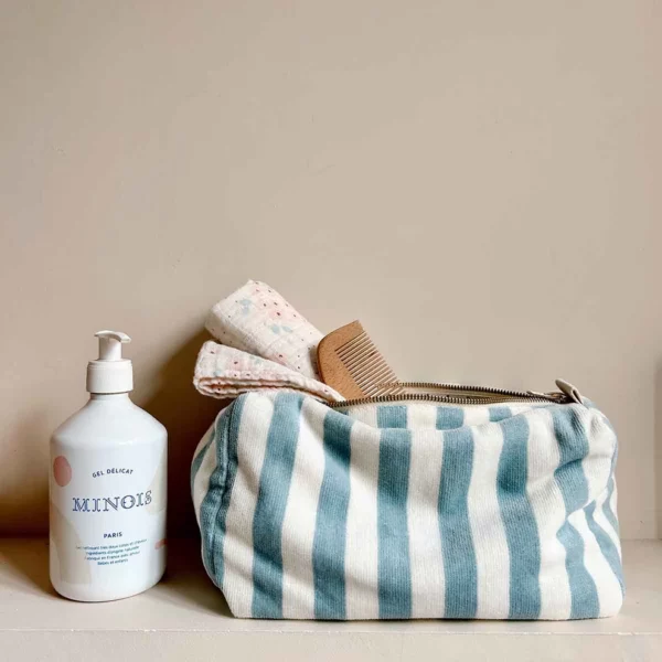 Trousse de toilette vic éponge rayé blue cloud – Image 2