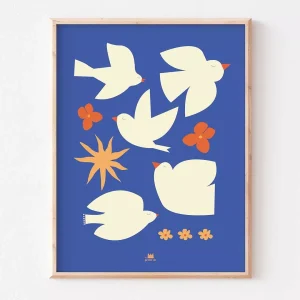 Affiche "les oiseaux" 30 x 40 cm
