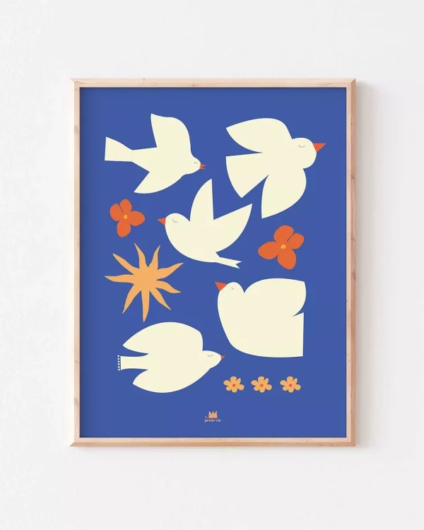 Affiche "les oiseaux" 30 x 40 cm