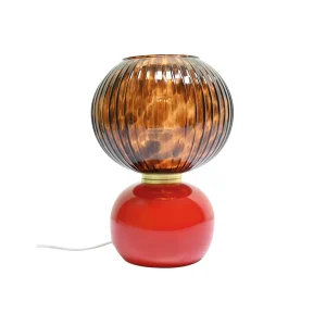 Lampe Adonis leopard rouge