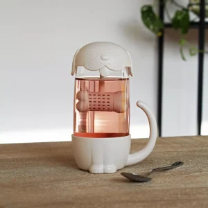 Tasse à thé chien passoire à thé intégrée