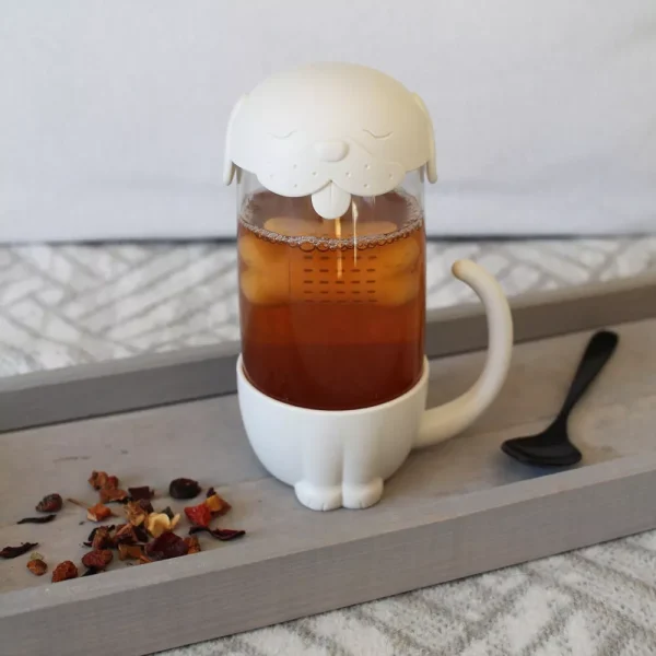 Tasse à thé chien passoire à thé intégrée – Image 3