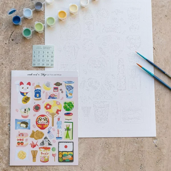 Coffret peinture au numéro Week-end à Tokyo – Image 3