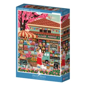 Puzzle 1500 pièces Marché aux fleurs
