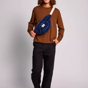 HINDBAG Sac banane Sofia velours marine