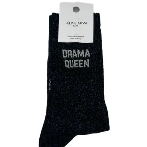 Chaussettes "Drama Queen" à paillettes