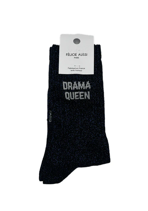 Chaussettes "Drama Queen" à paillettes