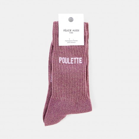 Chaussettes "poulette" à paillettes
