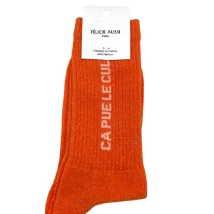 Chaussettes "ça pue le cul" à paillettes