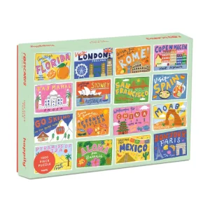 Puzzle 1000 pièces cartes postales