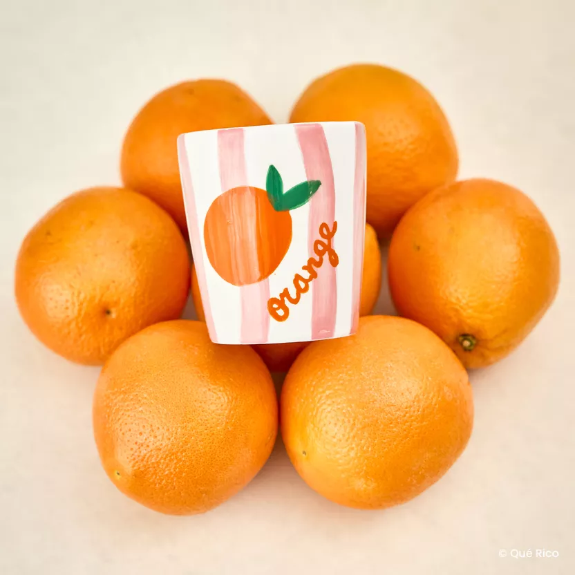Mug rayé – orange