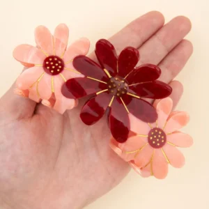 pince-a-cheveux-trio-fleurs-roses-marque-coucou-suzette
